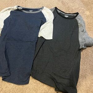 Womens Blue and Gray Raglan T-Shirts